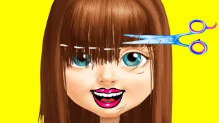 Girl Playing Haircut Makeup Dress Up Salon and Colors Ice Cream Cooking Kids' Game Satisfying Video