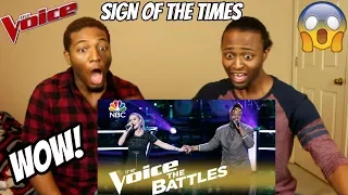 The Voice 2018 Battle - D.R. King vs. Jackie Foster: "Sign of the Times" (REACTION)