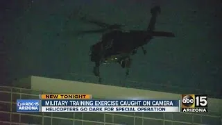 Military training exercise caught on camera over federal building