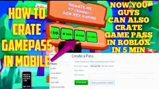 The Step-by-Step Guide to Making Game Passes in Roblox | Making GamePass in Roblox by Using Mobile 📱