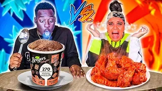 HOT VS COLD FOOD CHALLENGE 🔥