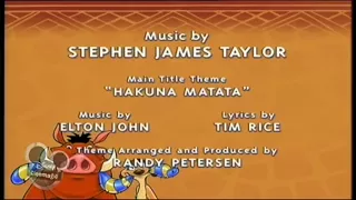 Timon and Pumbaa end Credits