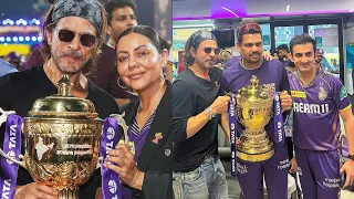 Kolkata Knight Riders Winning Moments 2024 | Shahrukh Khan, Gauri, Suhana, Abram