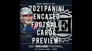 PREVIEW: 2021 Panini Encased Football Trading Cards. Featuring Mac Jones & Trevor Lawrence RC cards!