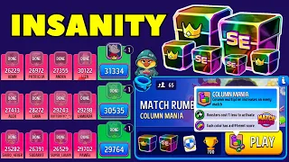 INSANE 65 payers Match Rumble Column Mania + Rainbow🌈 + Boosted x3 | MATCH MASTERS