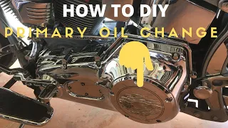 Harley Davidson Fatboy Primary Oil Change With Lucas 20/50