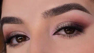 Soft Red Smokey Eyeshadow Look using the Huda Beauty Rose Quartz Palette