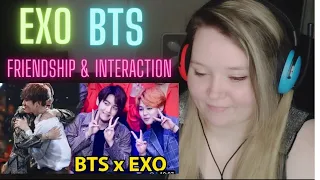 EXO & BTS Friendship and Interactions REACTION VIDEO FIRST WATCH