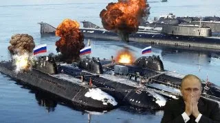 Russian naval base with nuclear submarines destroyed by Ukrainian Lend-Lease missiles Himars Arma 3