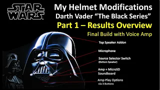 Black Series Darth Vader Helmet Mods DIY - PART 1: OVERVIEW   (Voice Amp, Breathing, Imperial March)