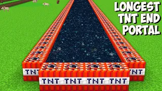 NEVER LIGHT THE LONGEST TNT ENDER PORTAL in Minecraft!!! I found THE BIGGEST TNT END PORTAL!