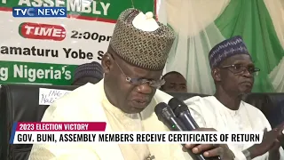 Gov Buni, Assembly Members Receive Certificates Of Return