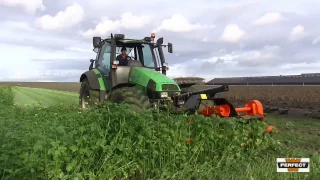 PERFECT flail mowers,, demonstration mulching of yellow mustard