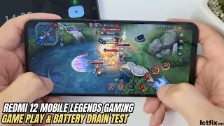 Redmi 12 Mobile Legends Gaming test | Helio G88, 90Hz Display