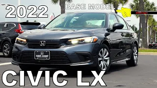 👉 2022 Honda Civic LX Base Model - Detailed Look in 4K