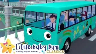Wheels On The Bus V14 | +30 Minutes of Nursery Rhymes | Moonbug TV | #vehiclessongs