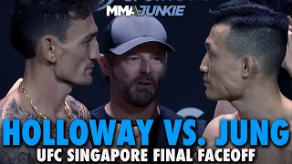 Max Holloway, The Korean Zombie Show Respect at Final Faceoff For UFC Fight Night 225 Main Event
