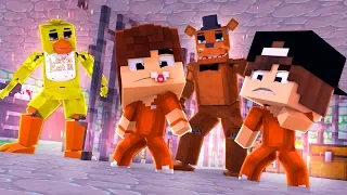 FUGIMOS DA PRISÃO DE ANIMATRONICS ?! (FIVE NIGHTS AT FREDDY'S) - MINECRAFT