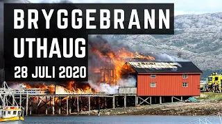 BRYGGE BRENNER NED TIL GRUNNEN, Uthaug havn i Ørland kommune - 28 Juli 2020 - 4K
