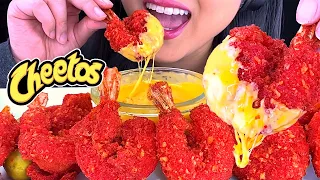 ASMR CHEESY Hot Cheetos SHRIMP (Crunchy Eating Sounds) NO TALKING | ASMR Phan