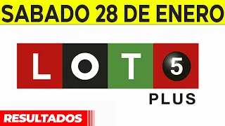 Resultados del sorteo Loto 5 plus del Sábado 28 de Enero del 2023