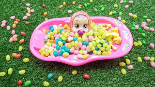 Satisfying ASMR Video - How To Make Colorful Candies Bathtub Slime Cutting ASMR #3