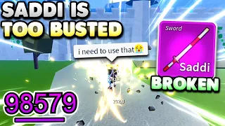 SADDI Is One of The Most BUSTED SWORDS In Blox Fruits... (Bounty Hunt)