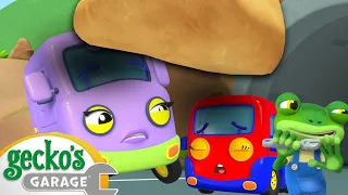 Mummy Truck Saves the Day | Monster Truck| Animal for Kids | Truck and Bus Cartoon | Gecko's Garage