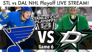 Blues vs Stars NHL Playoff Game 6 LIVE STREAM! (Round 2 Stanley Cup Series STL/DAL Reaction)