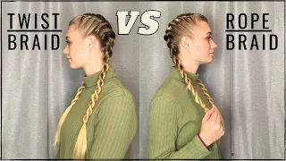 How to rope braid vs twist braid - What's the difference |408beautybygreta