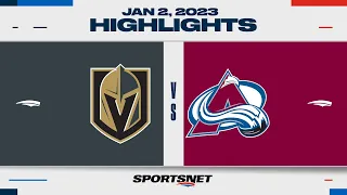 NHL Highlights | Golden Knights vs. Avalanche - January 2, 2023