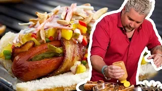 Guy Fieri Makes Danger Dogs | Guy's Big Bite | Food Network
