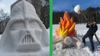 Creative and Funny Snow Sculptures That Will Make Your Spirits Bright