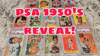 PSA 1950's Special! Mikey Mantle Yogi Berra Ted Williams Brooklyn Dodgers ERNIE BANKS