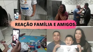 REAÇÃO DA FAMÍLIA E AMIGOS| CONTANDO DA GRAVIDEZ 🤰😍| Mi Passos 💕