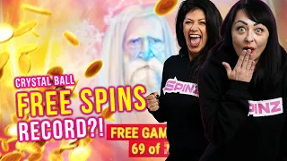 Going for record amount of free spins 💯 (Crystal Ball)