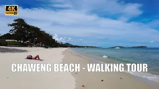 Koh Samui Chaweng beach Walking tour 4k - Virtual Traveling in Thailand 2021