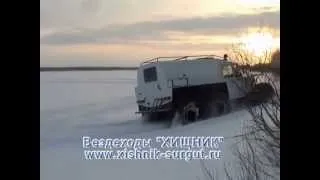 Гоняем по снегу на вездеходе ХИЩНИК