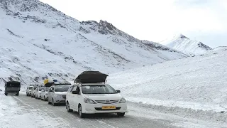 Kashmiri to Leh travel #snowfall