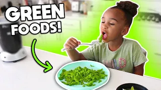 I Only Ate GREEN FOODS For 24 HOURS! (never again)