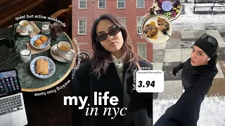 new york city diaries | work events, snowy runs & friends