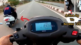 Suzuki Access 125 Vs Honda Activa 5g Drag Race 😍 Top Speed Race  || Ye Nahi socha Tha 😱