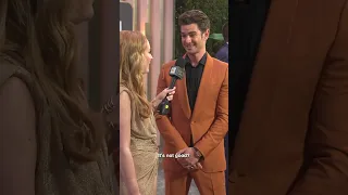 Amelia Dimoldenberg 💕 and Andrew Garfield's red carpet chemistry at the #GoldenGlobes