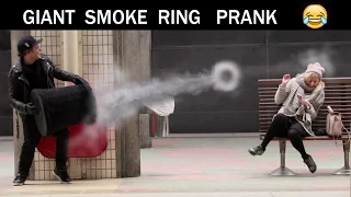 Giant Smoke Ring Prank -Julien Magic