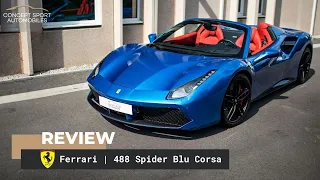 Review Ferrari 488 Spider Blu Corsa, le cabriolet parfait ? - Concept Sport Automobiles