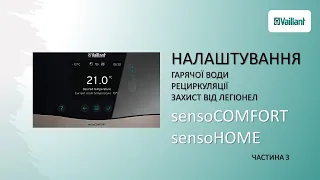 sensoHOME 380 | sensoCOMFORT 720. Налаштування ГВП та рециркуляції