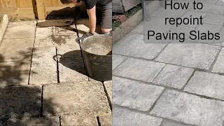 How to repoint paving slabs