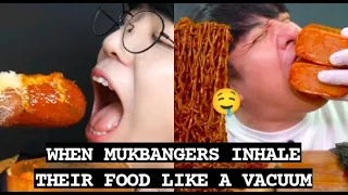 When mukbangers INHALE their food (big bites) |ALL IN