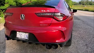 2021 ACURA TLX TYPE S: STRAIGHT PIPED CATBACK QUAD EXHAUST NOTE + PULLS