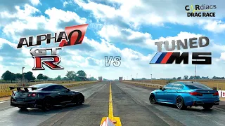 BMW M5 F90 (700HP) vs NISSAN GT-R R35 (800HP) DRAG RACE!!! *Tuned cars*